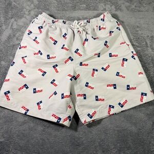Magellan Outdoors Mens Texas Flags and Tacos Swim Trunks Gray Sz S Board Shorts